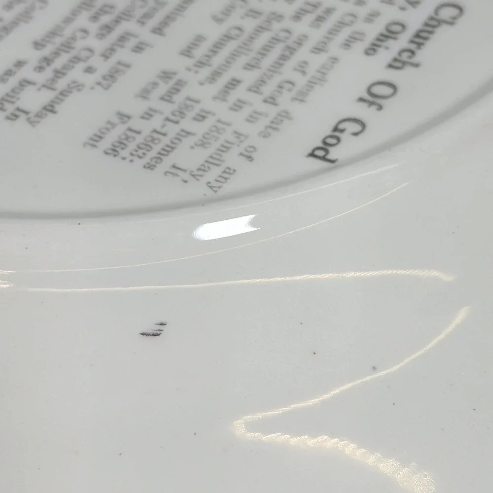 VTG 1950‎ Homer Laughlin Church Plate College First Church of God Findlay OH 23K